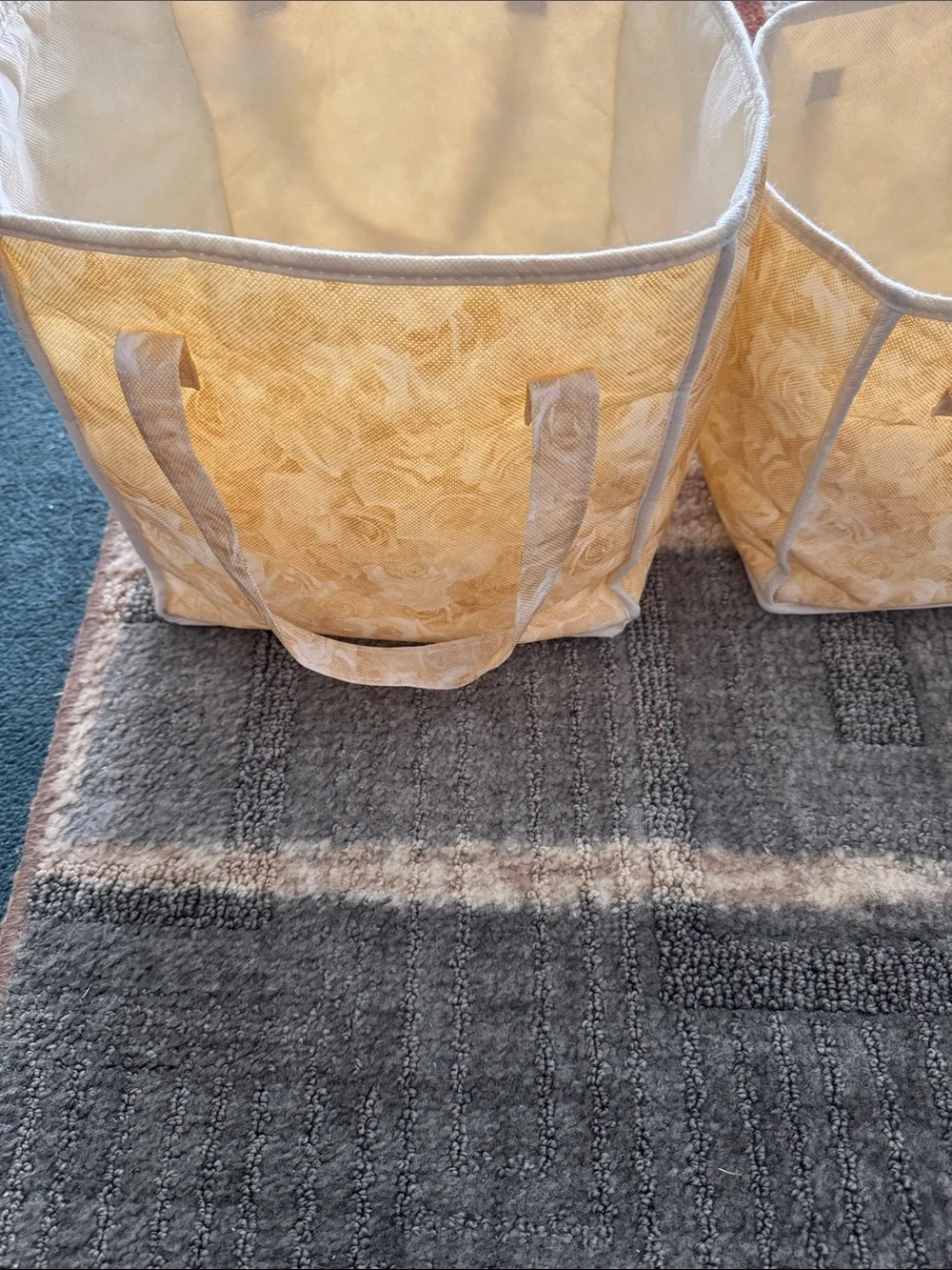 IKEA Cream Canvas Nested Storage Totes